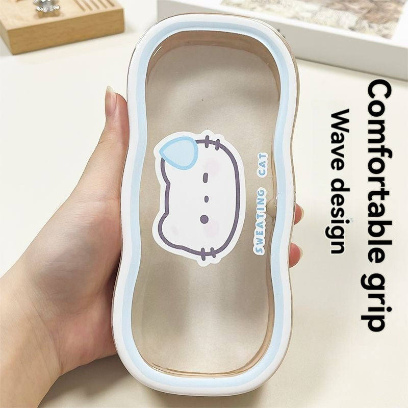 Ins Transparent Glasses Case - Anti-Pressure Portable for Students