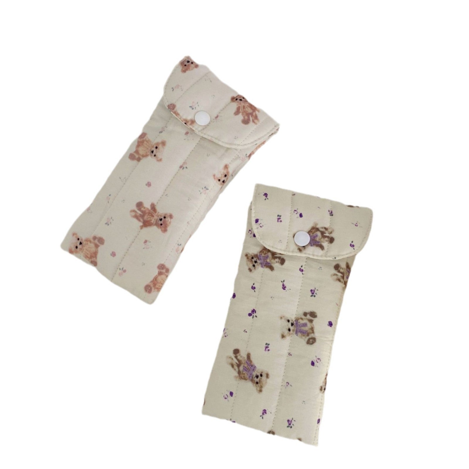 Cotton-Filled Bear Glasses Bag - Ins Style Anti-Pressure Storage