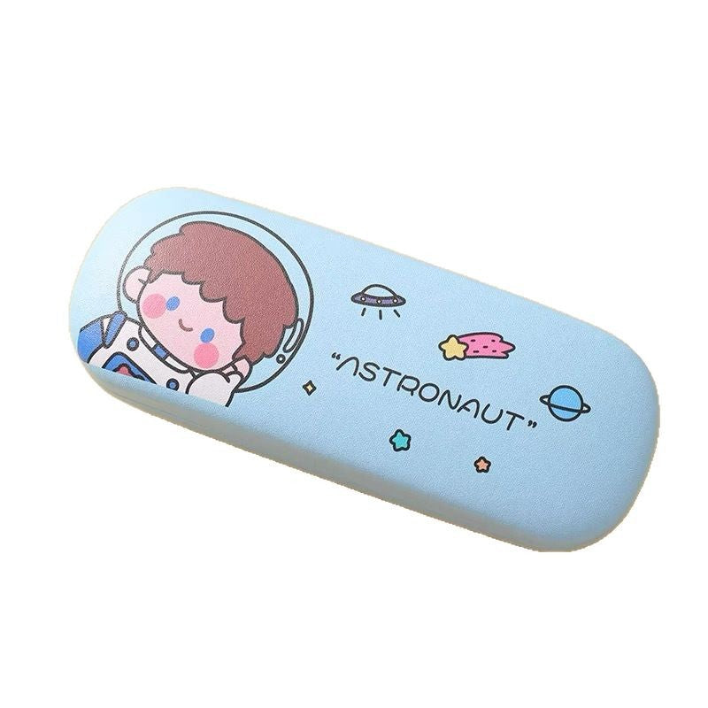 Ins Cartoon Metal Glasses Case - Anti-Pressure for Students & Kids