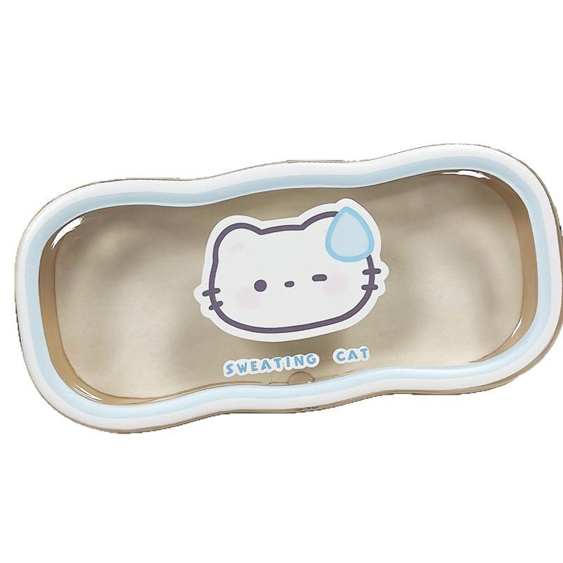 Ins Transparent Glasses Case - Anti-Pressure Portable for Students