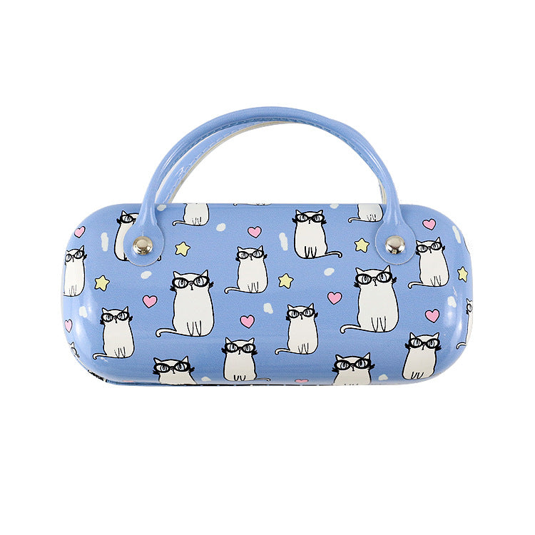 Folding PU Myopia Glasses Box - Cute Portable for Girls Box