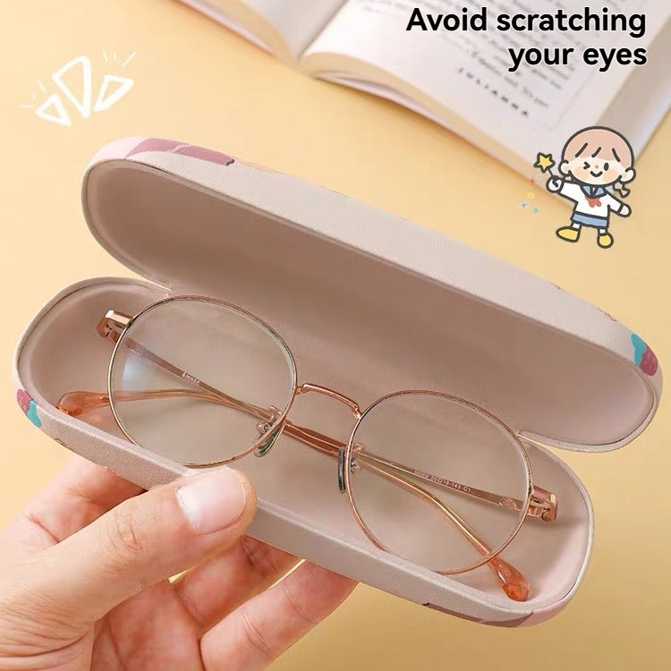 Ins Cartoon Metal Glasses Case - Anti-Pressure for Students & Kids